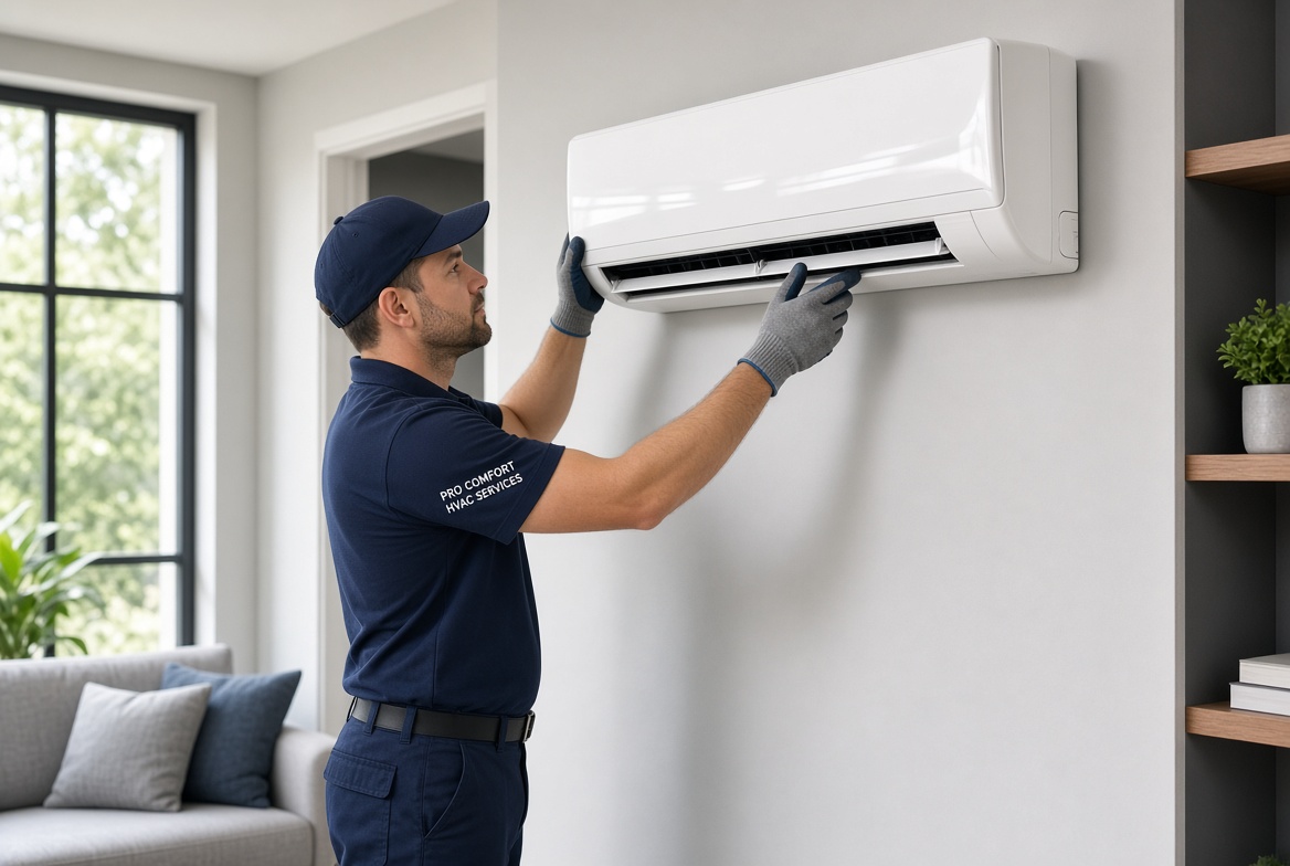 Installation clim discrète appartement